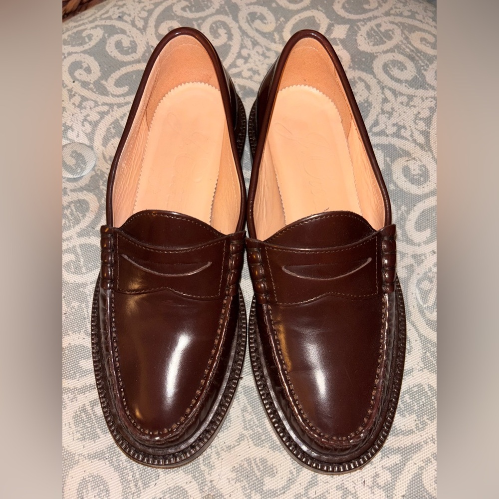 J.Crew Rowan penny loafers in leather
Color: Ganache